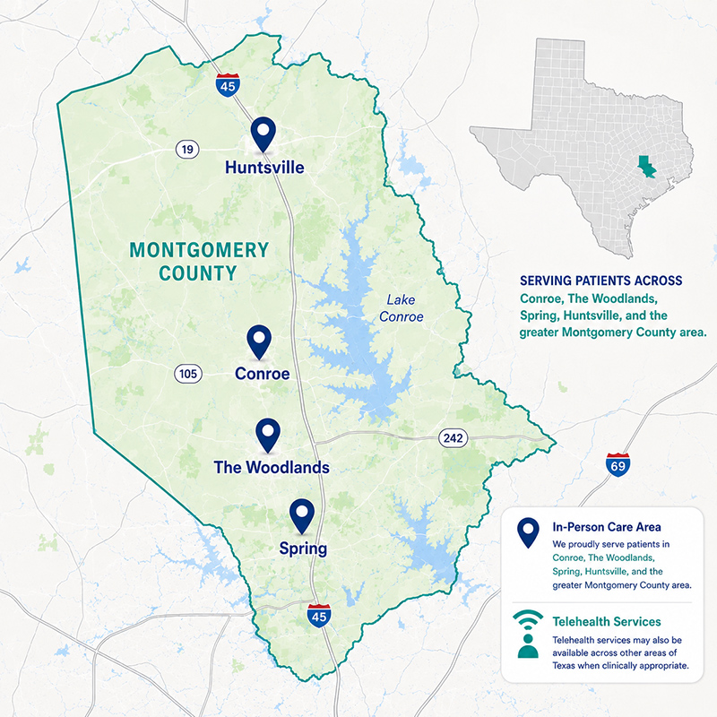 Montgomery County service area map